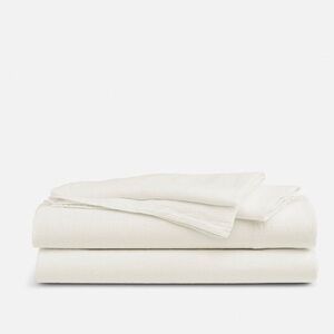 Brook Linen Washed Linen King cream Sheet Set.
